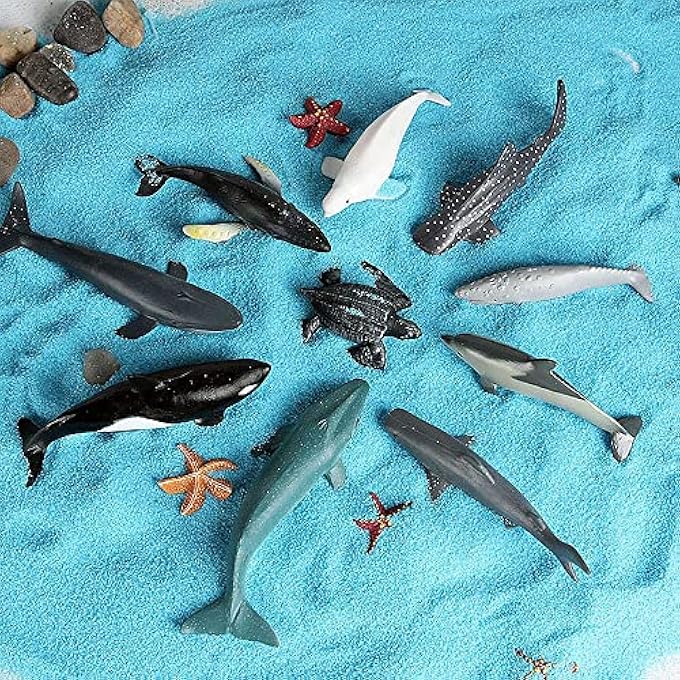 32PCS REALISTIC MINI OCEAN ANIMAL FIGURES SET - SHARKS, WHALES & ARCTIC CREATURES TOYS FOR KIDS - GREAT GIFT FOR OCEAN LOVERS & EDUCATIONAL PLAY - Image 2